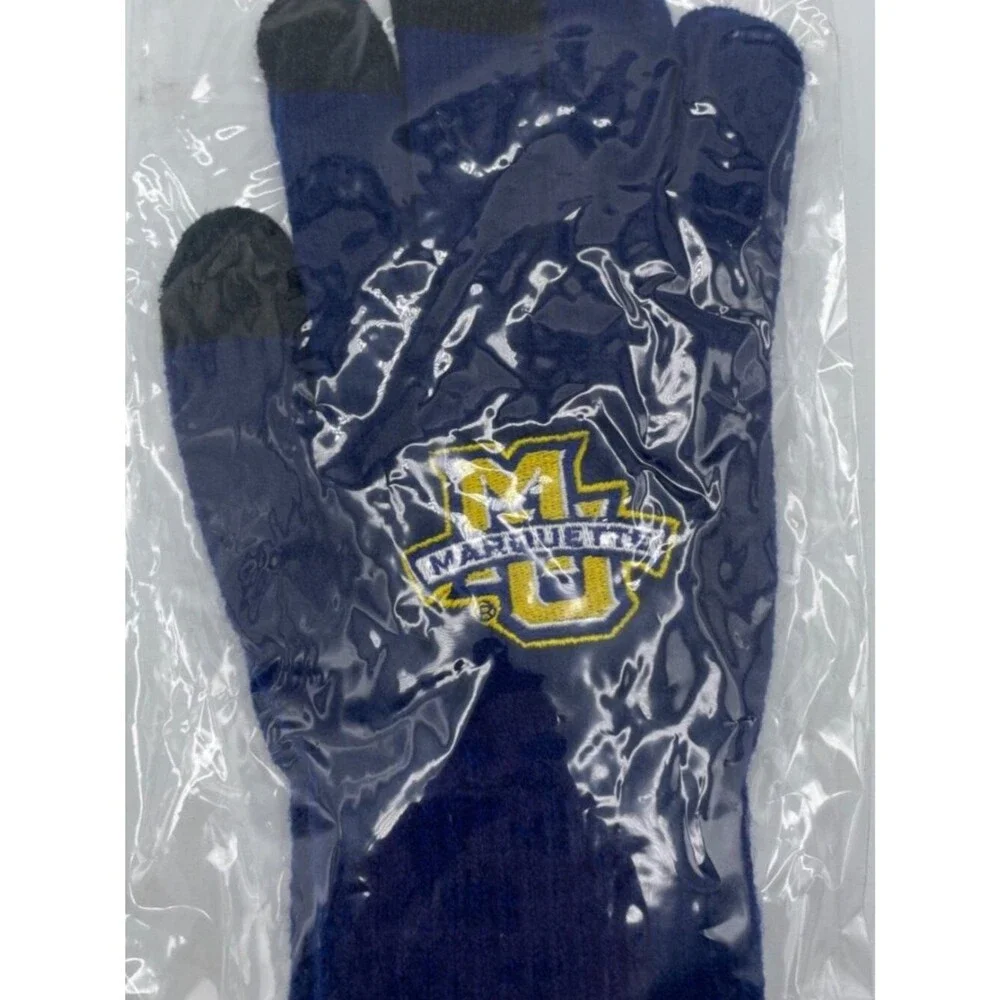 NEW Marquette University Golden Eagles Winter Gloves Blue and Gold Logo